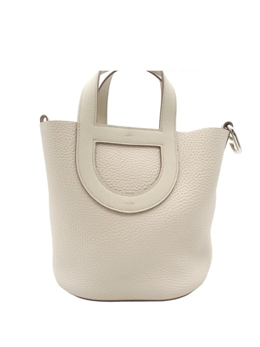 Hermes in the Loop 18 Beton Silver Taurillon Clemence Swift Handbag